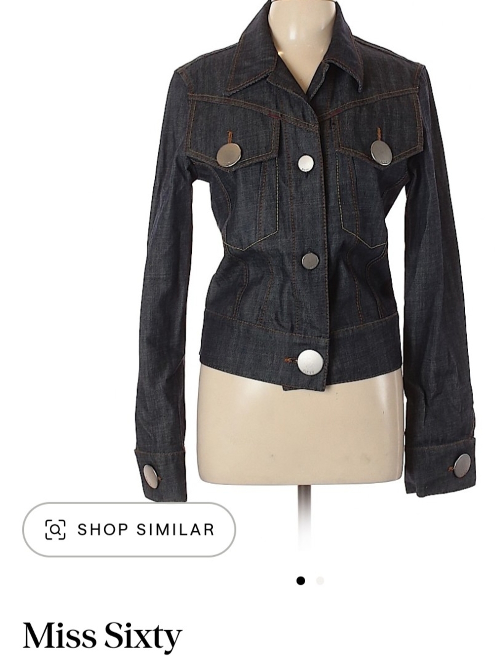 Miss Sixty Dark Denim Jacket - Black Wash
